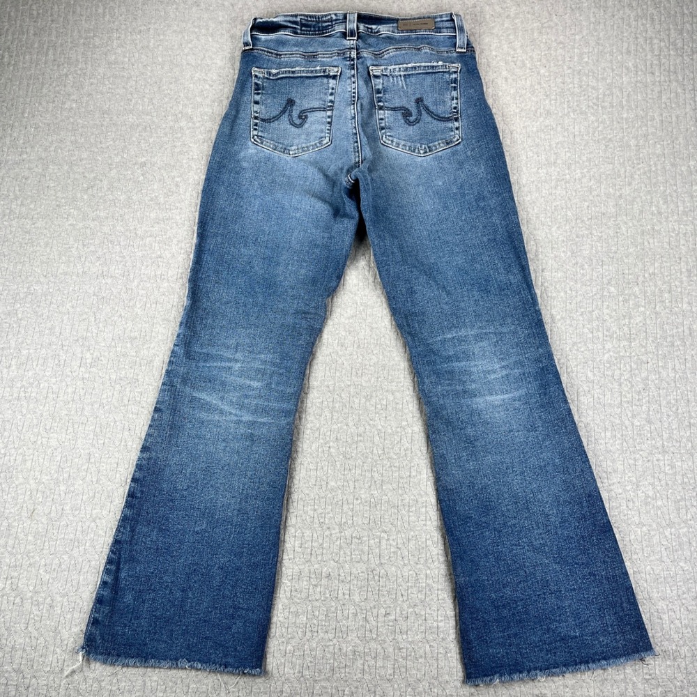 AG Adriano Goldschmied Bootcut Jeans Women 26/25X26 Blue Raw Hem High Rise - Picture 4 of 16